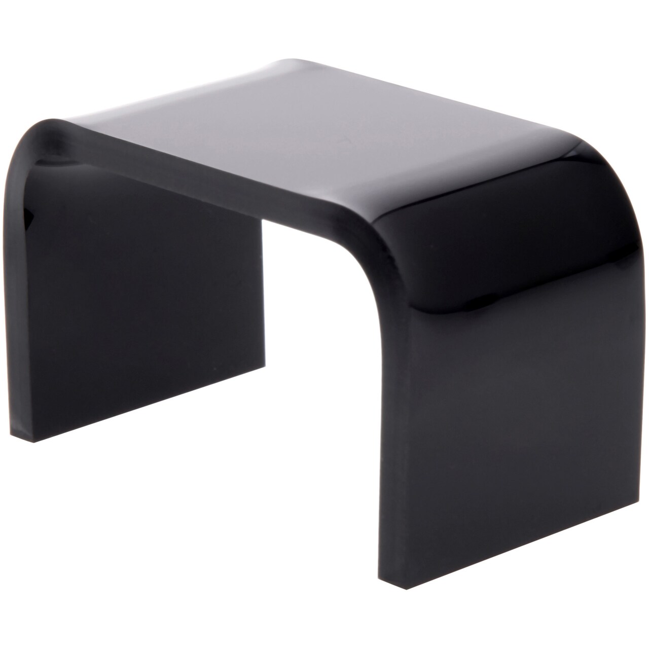 Plymor Black Acrylic Rectangular Display Riser, 1" H x 1.5" W x 1" D (3/32" thick)